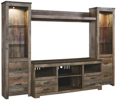 Ashley Trinell 4-Piece Entertainment Center Brown