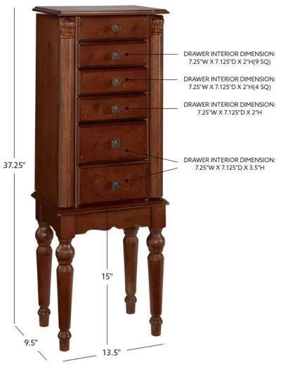 Powell Deep Cherry Jewelry Armoire