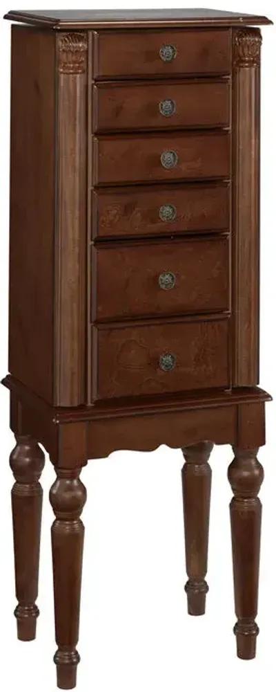 Powell Deep Cherry Jewelry Armoire