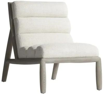 MAXWELL WHITE FABRIC ARMLESS CHAIR