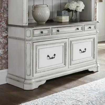 MAGNOLIA MANOR CREDENZA CHEST - ANTIQUE WHITE