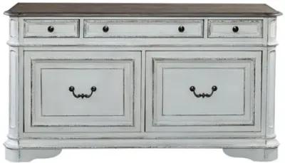 MAGNOLIA MANOR CREDENZA CHEST - ANTIQUE WHITE