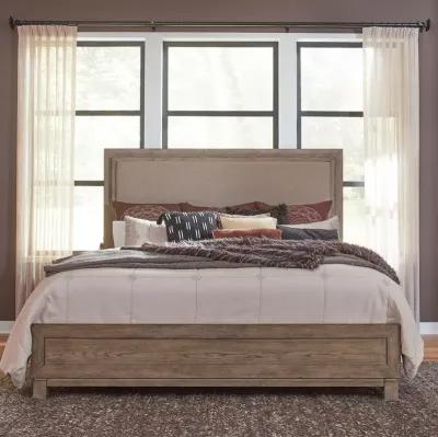 Liberty Furniture Canyon Road Burlap Linen/Burnished Beige King Upholstered Bed