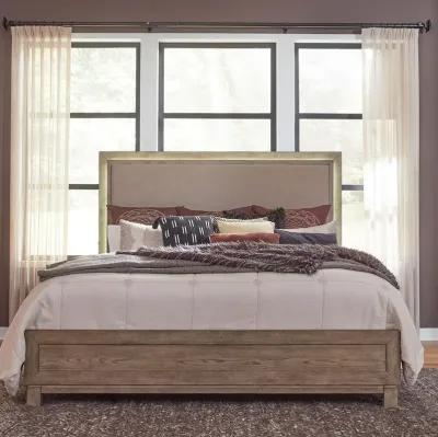 Liberty Furniture Canyon Road Burlap Linen/Burnished Beige King Upholstered Bed