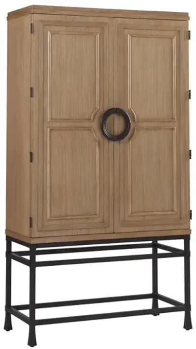 Barclay Butera by Lexington Newport Jade 42.25 Inch Wood & Metal Bar/Chest On Stand Brown