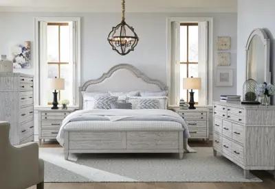 UPHOLSTERED PANEL BED QUEEN - BELHAVEN