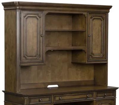 Liberty Furniture Amelia Antique Toffee Jr. Executive Credenza Hutch