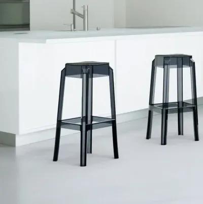 Compamia Fox Polycarbonate Bar Stool Transparent Smoke Gray