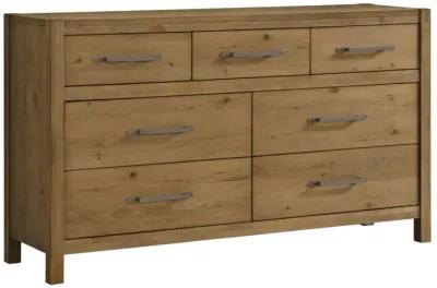 BOHO 7-DRAWER DRESSER IN PRAIRIE OAK