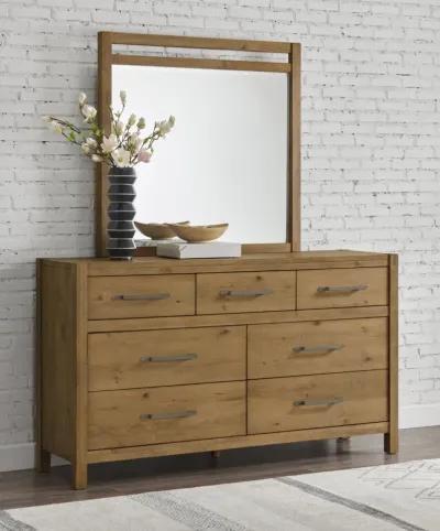 BOHO 7-DRAWER DRESSER IN PRAIRIE OAK