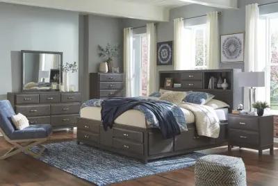 Ashley Caitbrook Gray King Storage Bed with 8-Drawers