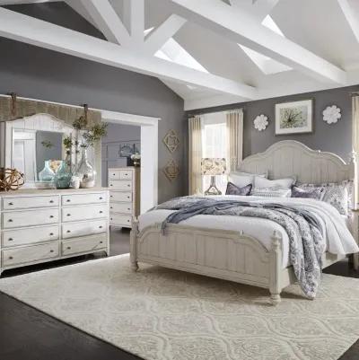 Liberty Furniture Complete Queen Bedroom Set Poster Bed, Dresser, Mirror & Chest Farmhouse Reimagined