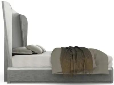 CONTINENTAL CALIFORNIA KING BED IN ARGENTO (MEDIUM GREY WOOD FINISH)