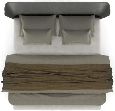 CONTINENTAL CALIFORNIA KING BED IN ARGENTO (MEDIUM GREY WOOD FINISH)