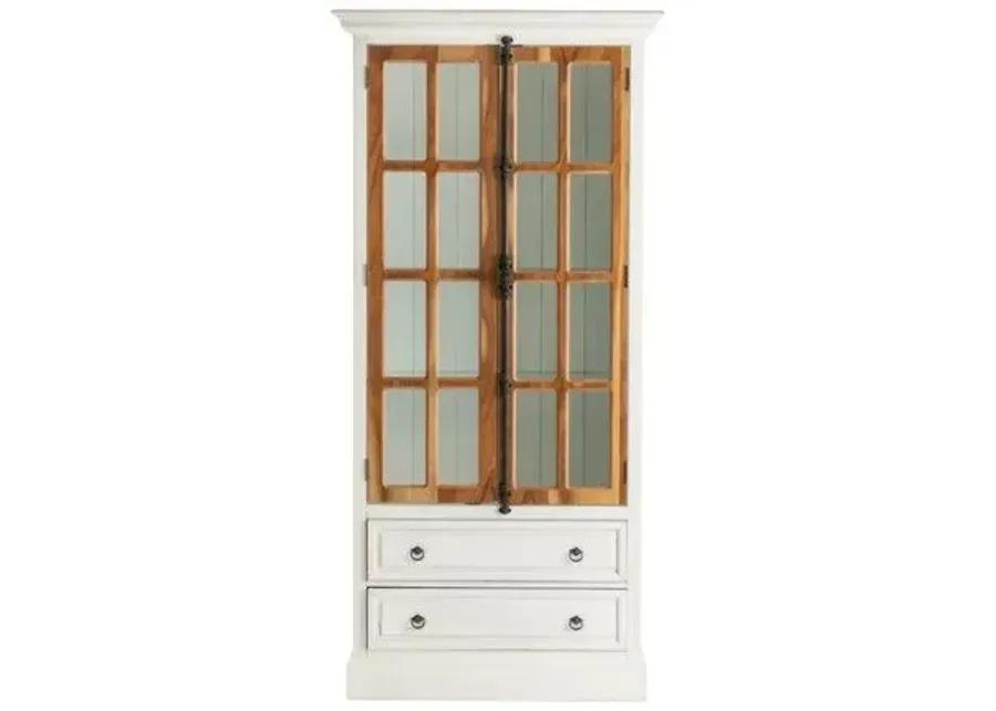 POINT ISABEL GREY WASH CURIO CABINET