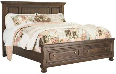 Ashley Flynnter Medium Brown California King Panel Bed with Storage