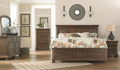 Ashley Flynnter Medium Brown California King Panel Bed with Storage