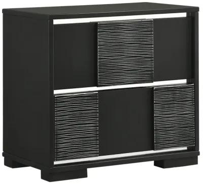 Blacktoft 2-Drawer Nightstand Black