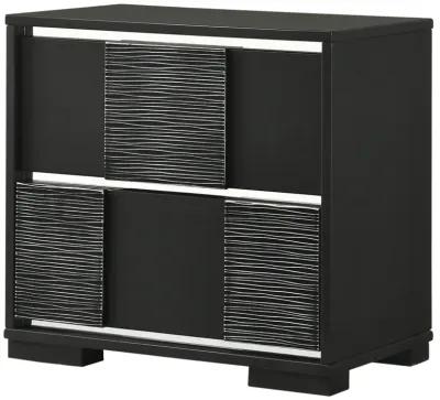 Blacktoft 2-Drawer Nightstand Black