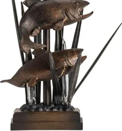 Crestview Upstream Bronze Table Lamp