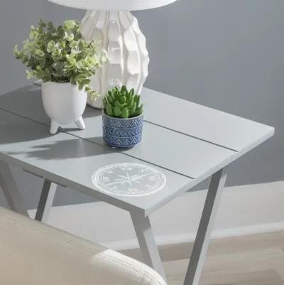 Linon Compass Grey Tray Table Set