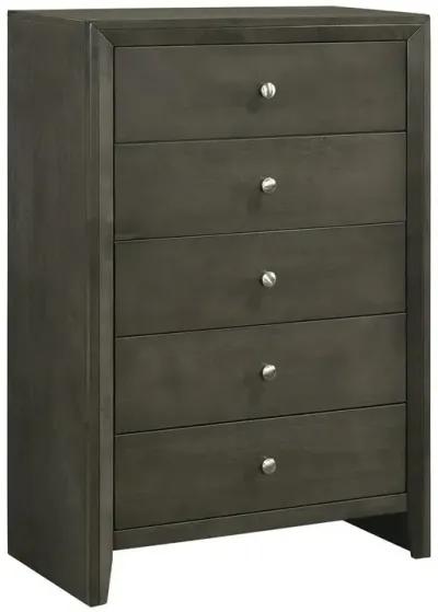 Serenity 5-Drawer Bedroom Chest Mod Grey