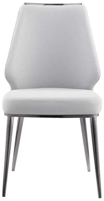 Chintaly Tabatha Grey Contemporary Curved Back Side Chair