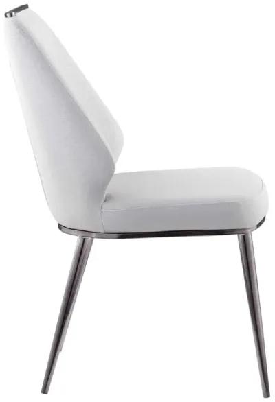 Chintaly Tabatha Grey Contemporary Curved Back Side Chair