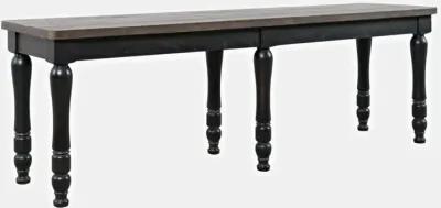 Jofran Madison County Dining Bench Vintage Black