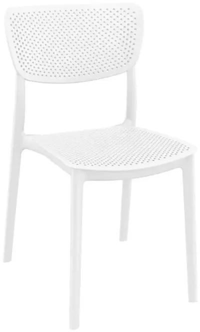 3-Piece Lucy Outdoor Bistro Set with 24 Inch Table Top White