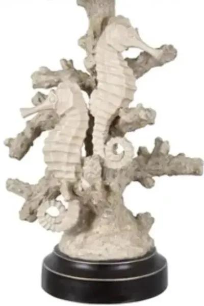 Crestview Seahorse Coastal Sand/Bronze Table Lamp