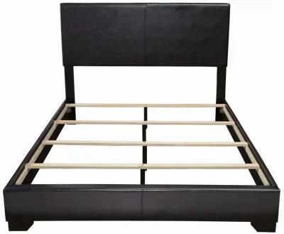 Conner Upholstered Queen Panel Bed Black