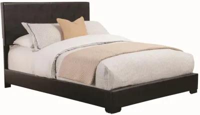 Conner Upholstered Queen Panel Bed Black