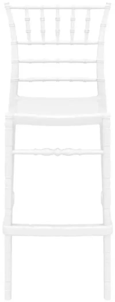 CHIAVARI POLYCARBONATE BAR STOOL GLOSSY WHITE