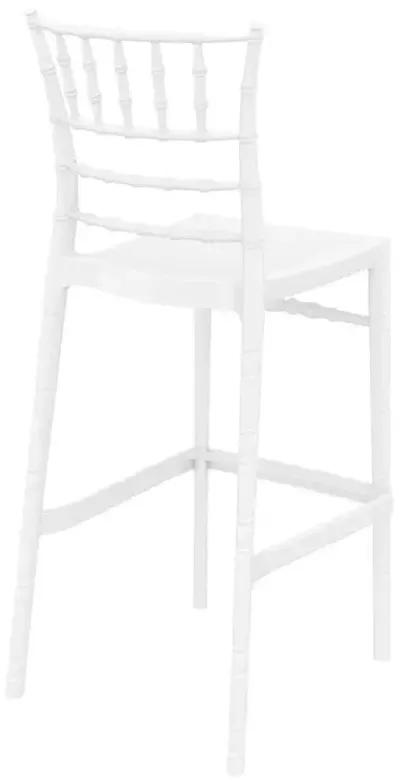 CHIAVARI POLYCARBONATE BAR STOOL GLOSSY WHITE