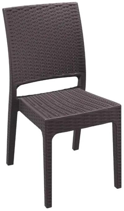 Compamia Florida Resin Wickerlook Dining Chair Brown