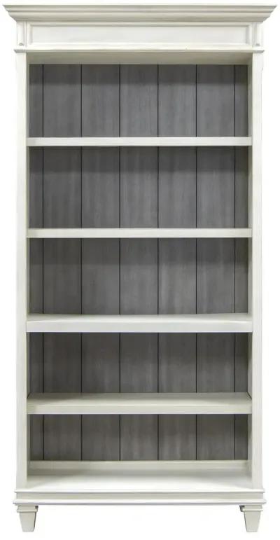 Martin Furniture Hartford Linen White 78 Inch Open Bookcase