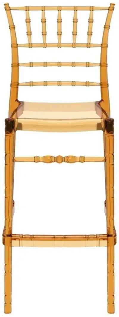 Compamia Chiavari Polycarbonate Bar Stool Transparent Amber