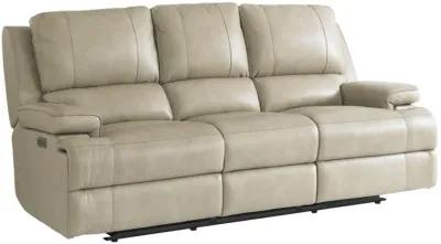 Bassett Parsons Flax Leather Triple Power Sofa