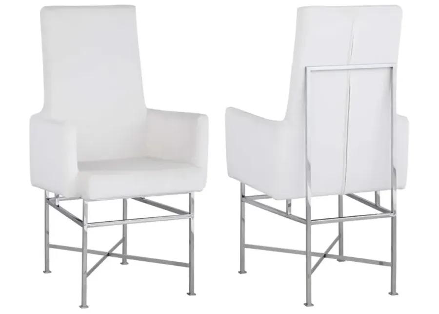 KENDALL CONTEMPORARY ARM CHAIR WITH STEEL FRAME