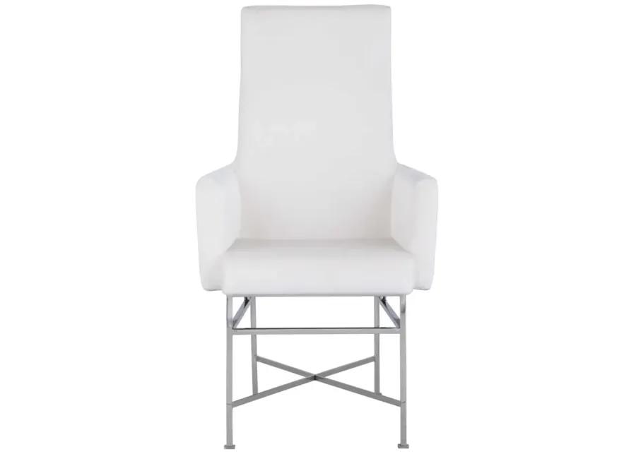 KENDALL CONTEMPORARY ARM CHAIR WITH STEEL FRAME