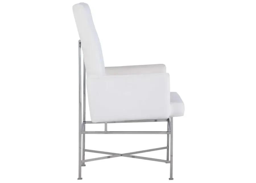 KENDALL CONTEMPORARY ARM CHAIR WITH STEEL FRAME