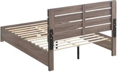 Coaster Brantford Wood King Storage Panel Bed Barrel Oak