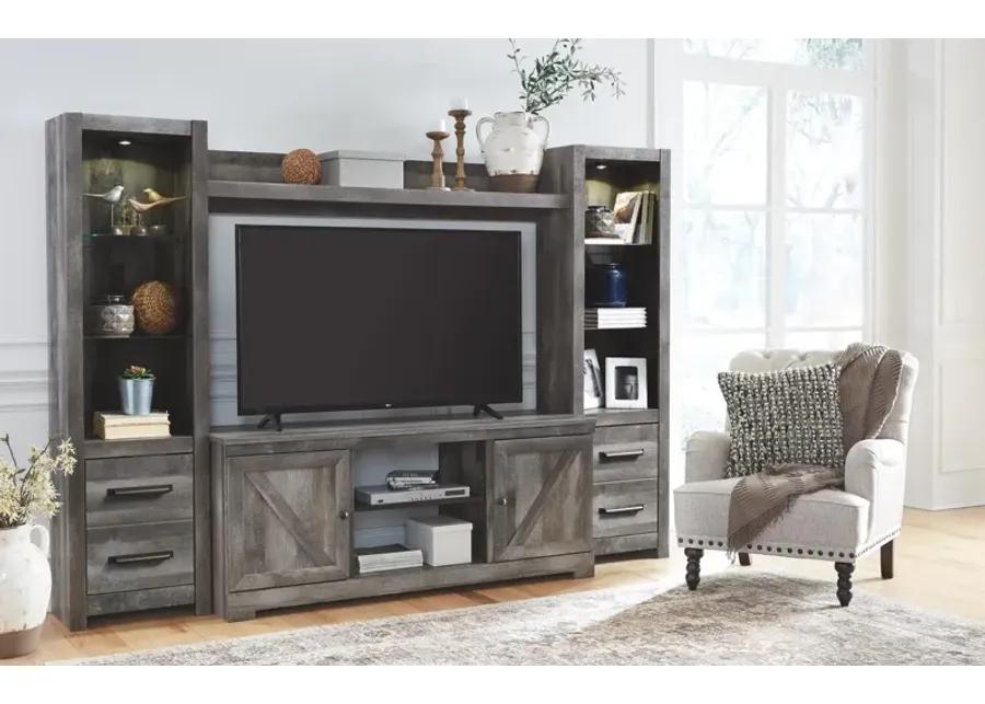 WYNNLOW 4-PIECE ENTERTAINMENT CENTER GRAY SIGNATURE DESIGN