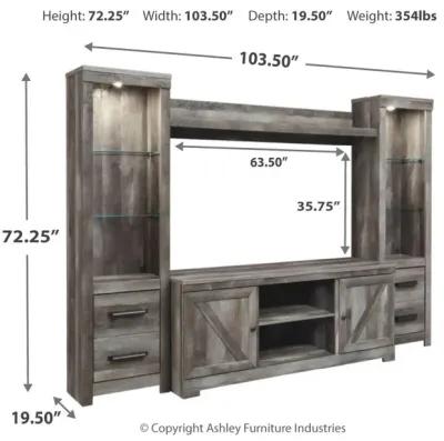 Ashley Wynnlow Gray 4-Piece Entertainment Center