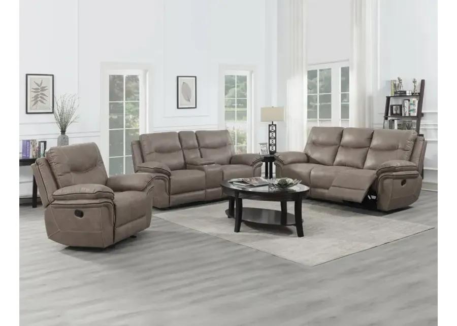 ISABELLA MANUAL RECLINING CONSOLE LOVESEAT SAND