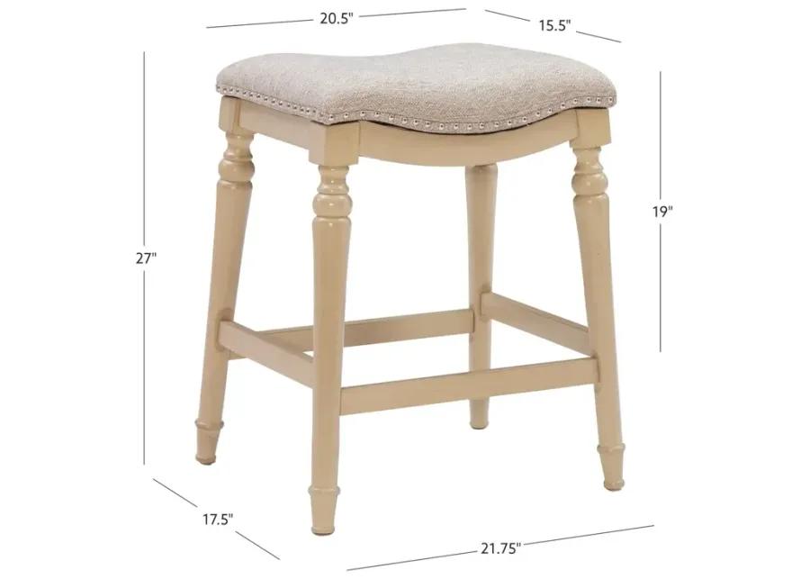 HAYES BIG & TALL COUNTER STOOL - CREAM