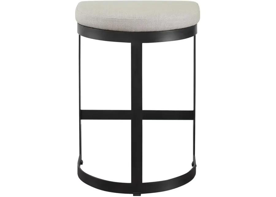 IVANNA MATTE BLACK IRON COUNTER HEIGHT STOOL