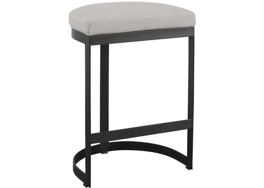 IVANNA MATTE BLACK IRON COUNTER HEIGHT STOOL