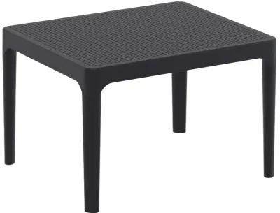 24 Inch Outdoor Sky Side Table Black